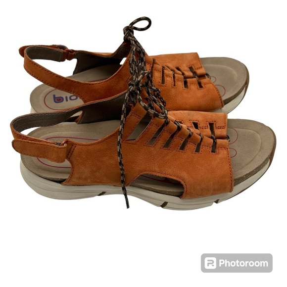 Bionical Slingback Italian leather sandal; size 7; rusty brown color; excellent - Picture 1 of 11